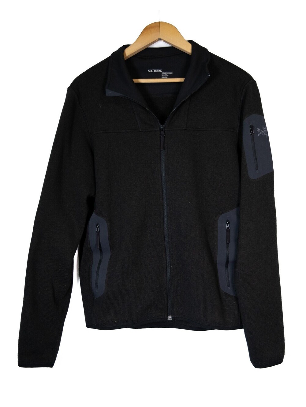 Arc'teryx Covert Cardigan Fleece Zip-Up Active Sweater - Black / Gray - Men's M